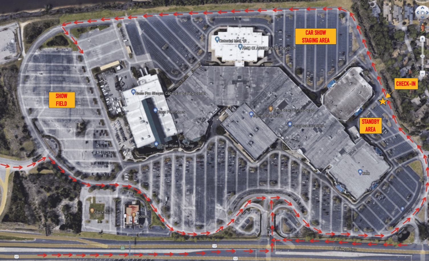 2023 Mustang Week Car Show Parking Guide 2023 Mustang Week Car Show Parking Guide